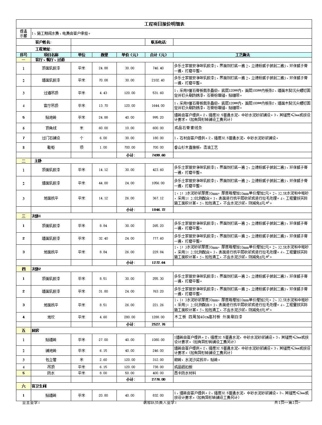 掌握关键！装修预算表助你合理规划装修资金