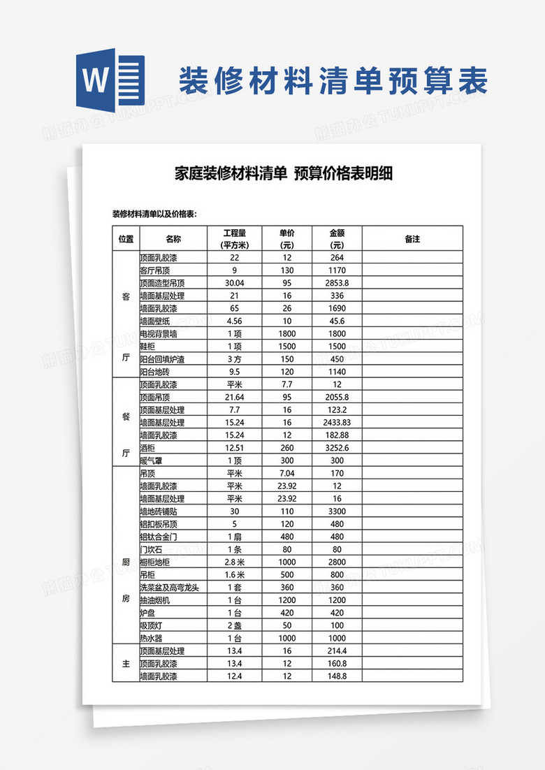 装修预算报价表详解及优化策略指南